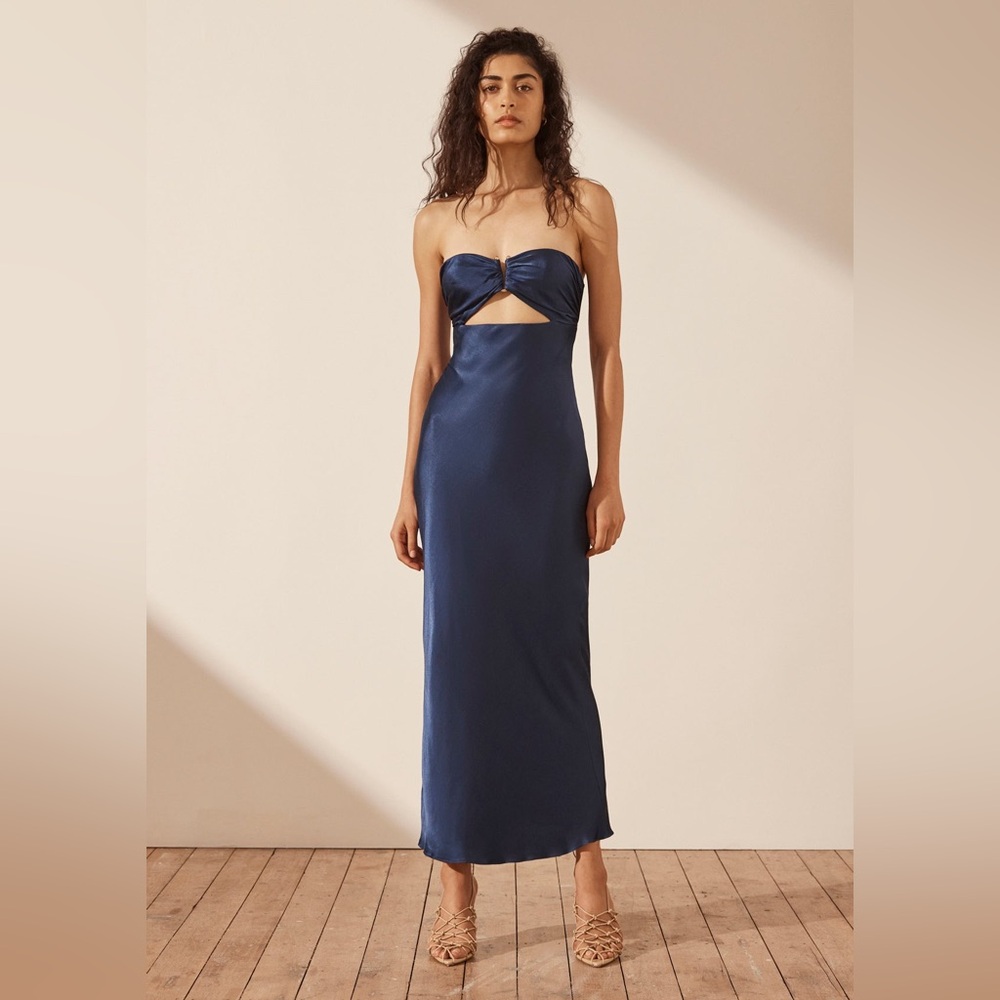 Shona Joy Arienzo Strapless Cut-Out Dress
